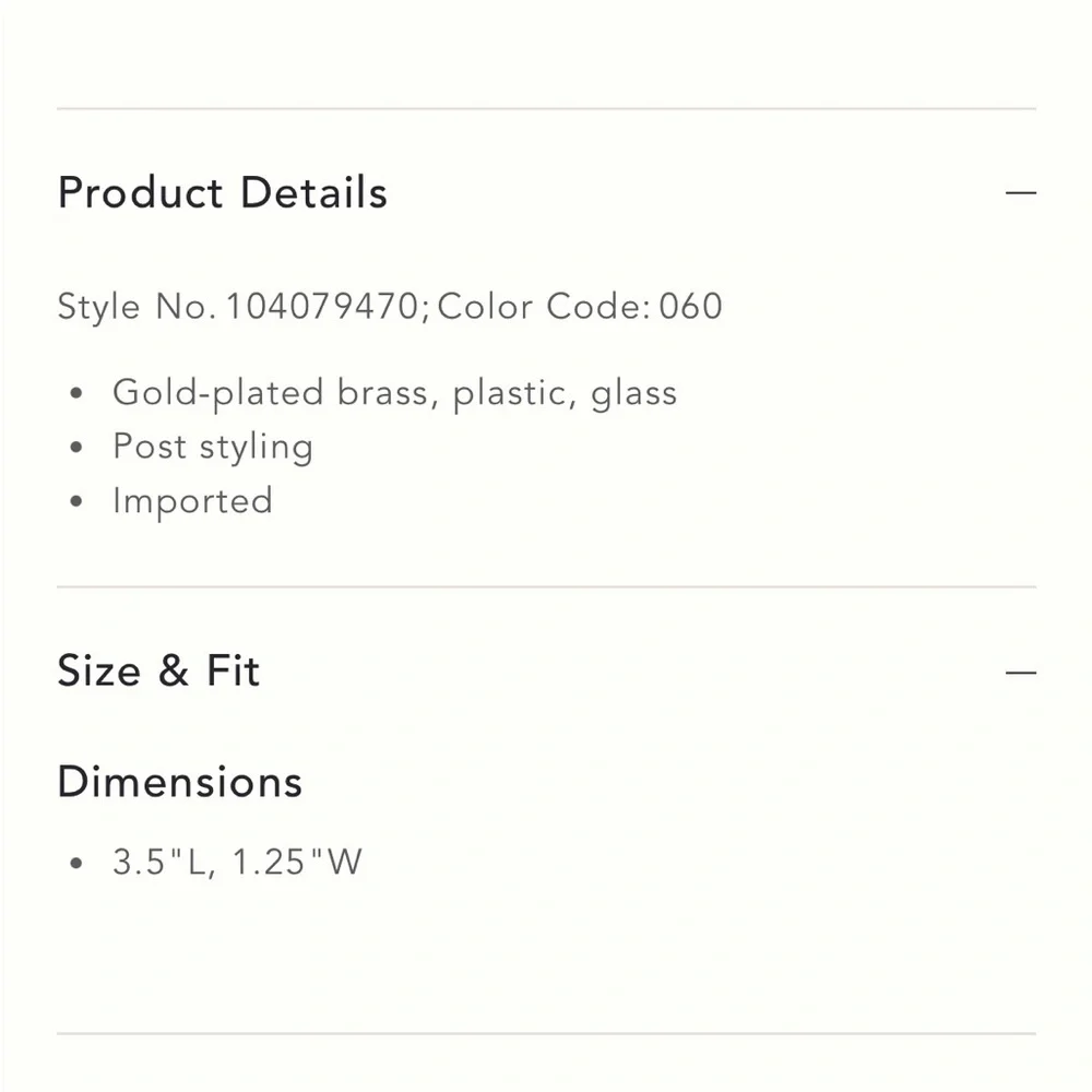 NWT Anthropologie Floral Drop Earrings - Picture 2 of 3